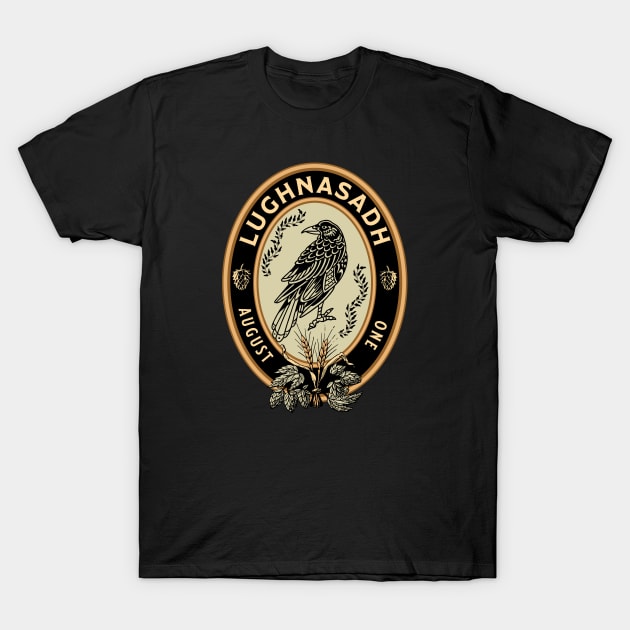 Lughnasadh Crow T-Shirt by Sanatore Silvarum Designs